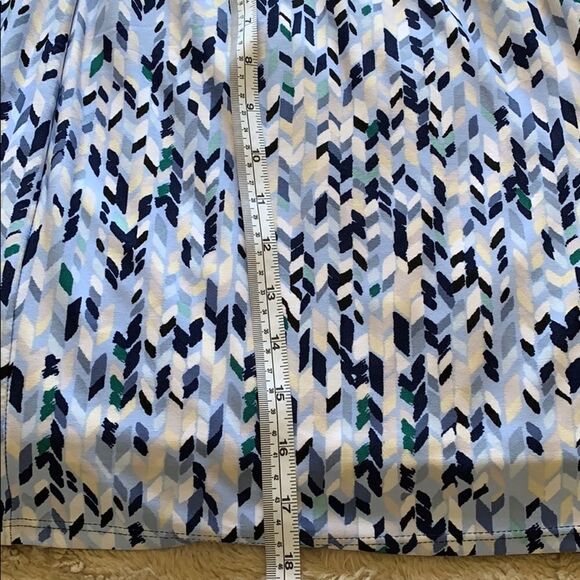 Blue White Geometric Halter Dress - Picture 7 of 7